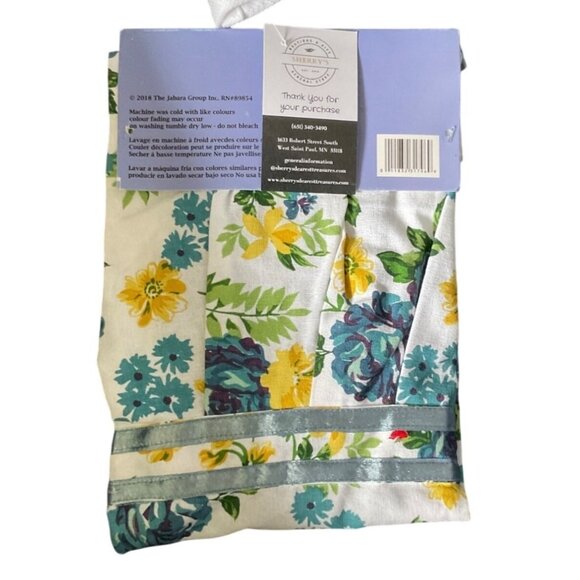 Provence Soleil Floral Cotton Kitchen Apron With Adjustable Neck Strap & Pockets - Picture 3 of 3